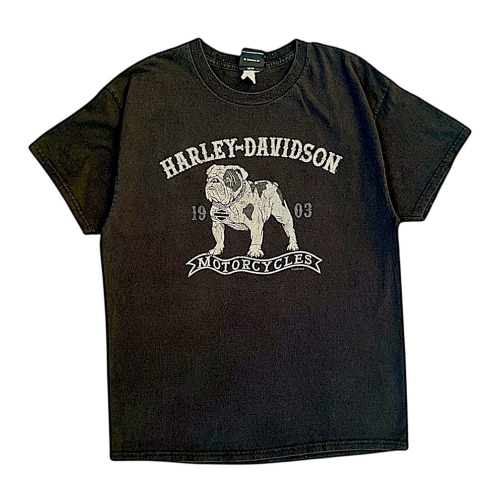 Harley Davidson Black Bulldog Graphic Tee
